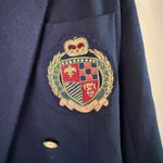 Ellen Tracy  Vintage Tall Navy Blazer with Gold Accents Photo 1