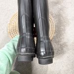 Hunter Women’s Original Tall Back Adjustable Wellington Rain Boots in Black 6 Photo 8