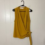 ASTR The Label Mustard Sleeveless Wrap Top Size L Photo 5