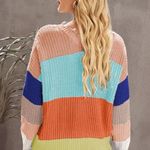 Boohoo  frayed knit rainbow sweater sz US 14 Photo 7