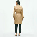 Brooks Brothers  Cotton Trench Coat Women in Beige Sz 8 Photo 2