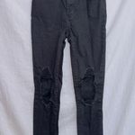 Levi's  721 Black Wash Denim High Rise Distressed Skinny Jeans size 25 Photo 0