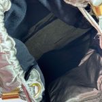 Lily Y2K Satin Studded Drawstring Hobo Shoulder Bag Sage Green Silver Gold Photo 8