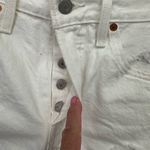 Levi's  Women's 501 White Raw Hem Distressed Jean Shorts Size 26 Photo 7