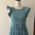 A New Day Purple Green Smocked Bodice Floral Print High Waist Sz S NWOT Photo 3