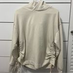 Aerie Cream Side Ruched Hoodie Photo 1