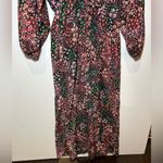 ZARA Multicolor Floral Boho Long Puff Sleeve Jumpsuit XS Photo 3