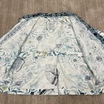 Citron Santa Monica Cotton Silk Three Button Blazer Floral Butterfly Large Read Blue Photo 8