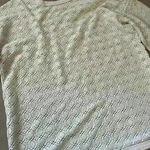 Oversized Cream loose knit Top Bohemian style Vintage Top White Size undefined Photo 6