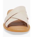 Born Ilana Leather Slide Sandal, Cushioned Padded, White Cream, Size 8, NWT Photo 9