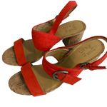 Naturalizer  Kaylee in Chili‎ Pepper Chunky Heels Size 8 Cork Covered Heels Photo 0