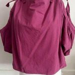 Moussy • Pinkish Purple Cold Shoulder Tie Shoulder Accent Blouse Pink Photo 0