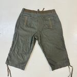 Gloria Vanderbilt Angelina Ribbed Olive Green Bermuda Shorts 12 Preowned Photo 4