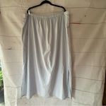 Jane Ashley Light Blue Linen-Cotton Blend Long Skirt size 3X Photo 1