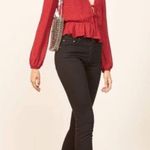 Reformation Nikki Red Polka Dot Blouse Xs Photo 9