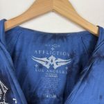 Affliction  Women's Hoodie Pullover Virtue Biker Tattoo Blue Black Photo 2