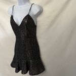 X by NBD Sequin Mini Cocktail Dress XS Ruffle Y2K LBD Whimsigoth Vampy Clubwear Photo 5