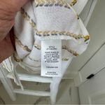 One Clothing  White and Gold Button Front Peplum Blouse Size Small Photo 9