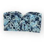 Alexis  Isola Crop Top Women's Large Blue‎ Linen Blend Strapless Smocked Back NWT Photo 2