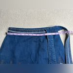 Free People Blue Cream Wrap Mini Skirt Photo 9