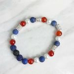 Aromatherapy Lava Stone Handmade Beaded Bracelet Photo 4