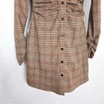 ZARA  Plaid Button Down Shirt Dress Size S Photo 3