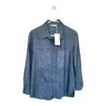 tylho denim polka‎ dot cotton Long sleeve shirt dark blue size S Photo 1