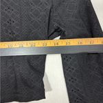 SheIn Crop Top Womens L Black Eyelet Bell Sleeves Y2K Whimsigoth Witchy Festival Photo 5