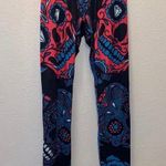 Black Diamond skull print stretchy pull on ankle length leggings Photo 0