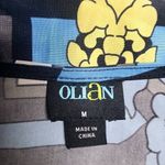 Olian Blue, Yellow, Gray, & Black Maternity Dress (MM) Blue Size undefined Photo 3