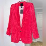 Smythe Long Shawl Collar Blazer Size 6 Red Photo 2