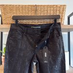 EXPRESS NWT  Mia Mid-Rise Black Snakeskin Jegging Jeans, 6 Photo 6