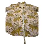 Anthropologie Print Fresh Bagheera Long Sleeve Cheetah Pajama Top/Cotton Lg Photo 2