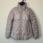 Athleta  Responsible Down Gray Jacket Pebble Puffer Quilted Coat Size Small Photo 2