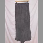 E2 Black Polka Dot Print High Waisted Wide Leg Side Slit Pants size medium Photo 6