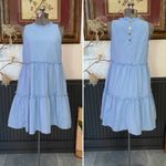 Crown & Ivy Linen & Cotton Sleeveless Ruffle Tiered Mini Dress - Sz XS 💚🎀 Photo 1