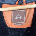 Cliffs Orange Rust Hooded Puffer Jacket Women's Medium Quilted Zip Front Lined Photo 7