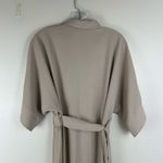 ZARA  Belted Shirt Dress Size Small Tan Short Dolman Sleeve Ruched Side Waist Photo 4