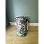 London Tote bag, Coastal Preppy purse, nylon tote bag, with zipper and pockets White Photo 7