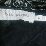 Blue Pepper M/L Long Sleeved Shift Lined Mini Dress Black Creme Paisley Pattern Size L Photo 9