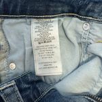 True Religion Shorts Jennie Curvy Mid Rise Super Skinny Raw Roll Hem Medium Wash Photo 5