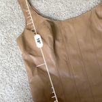 Abercrombie & Fitch Tan faux leather corset crop top Sleeveless Photo 3
