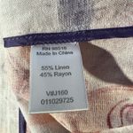 Coldwater Creek Water Color Floral Blazer Jacket 8 Linen Blend Summer Costal Photo 3