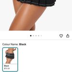 Black Pleated Mini Skirt with Belt Size XS Photo 2