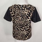 Telluride Clothing Company Leopard Print Blouse NWT Size Small Leopard Top Black Photo 4