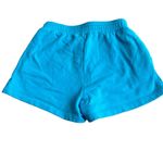 Peloton Women’s Size M Activewear Sweat Shorts Bright Turquoise Blue High Rise Photo 3