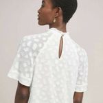 Anthropologie  Feather Bone White Dot Short Sleeve Blouse XS Photo 2