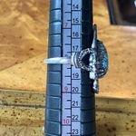 Natural Blue Moon Turquoise Sterling Silver Ring Size 8 Photo 7