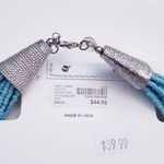 Lane Bryant  Turquoise Glass Seeded Chunky Necklace Photo 3