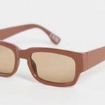 ASOS  narrow square sunglasses in light brown Photo 0